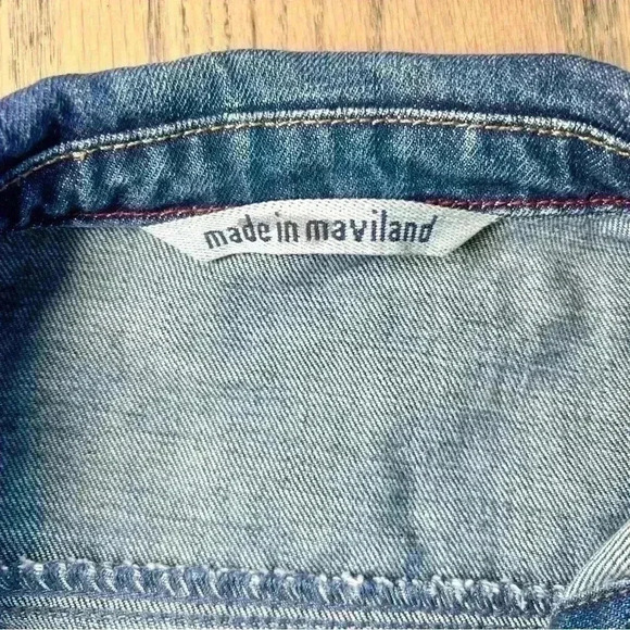 Mavi Women’s Catherine Slim Western Denim Blue Jean Jacket Size Medium - Picture 6 of 12